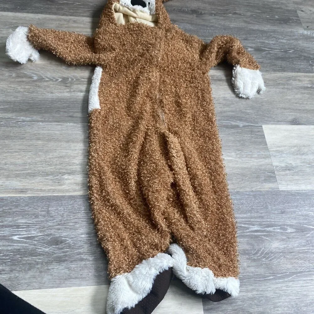 Unbranded 18-24 Months Brown / White Dog Costume With Head Piece & Tail